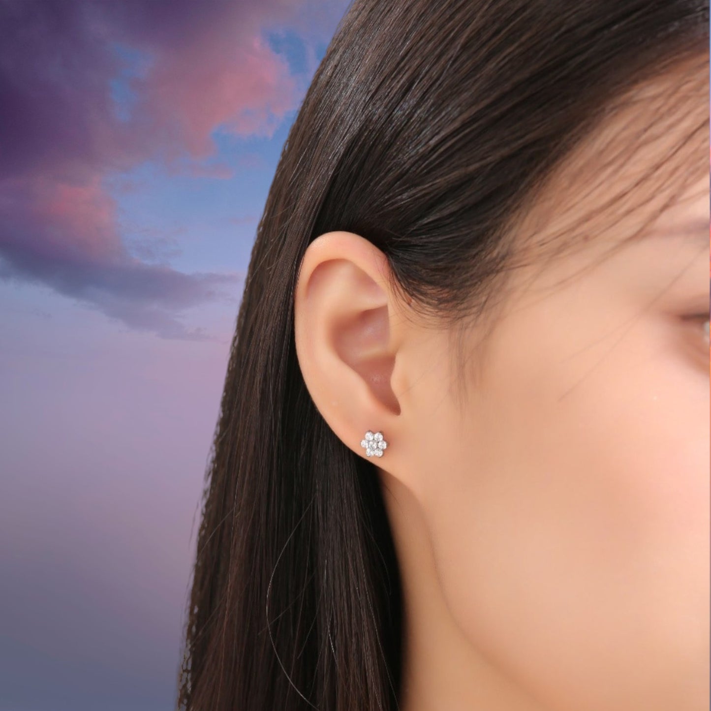 Boucles d'oreilles en forme de fleur