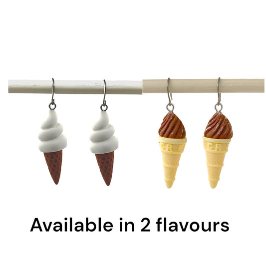 Ice cream titanium earrings 2 flavours