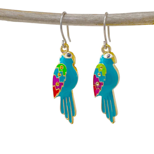 Bird of Paradise Earrings with titanium hook.