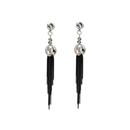 Tasselled Bead earring. Detachable earrings for a truly hypoallergenic jewellery on a white background