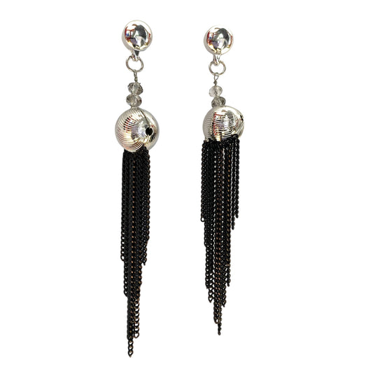 TI-GO Tasselled Bead earring. Detachable earrings for a truly hypoallergenic jewellery on a white background