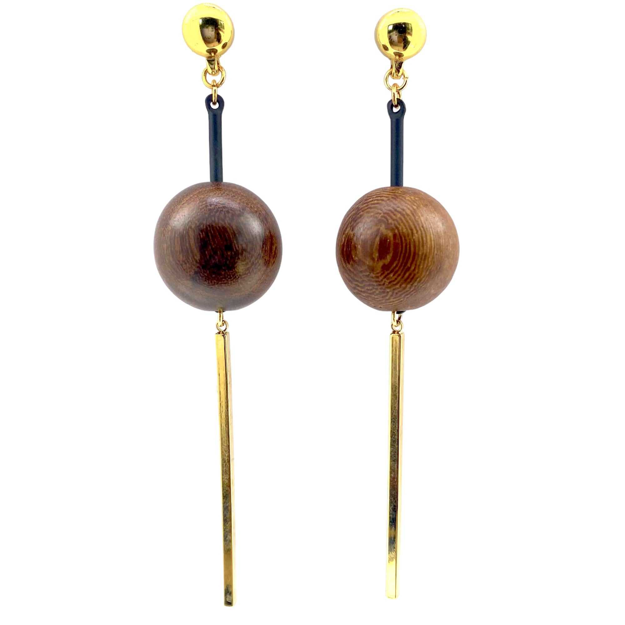 TI-GO Brown wooden ball and hanging golden bar