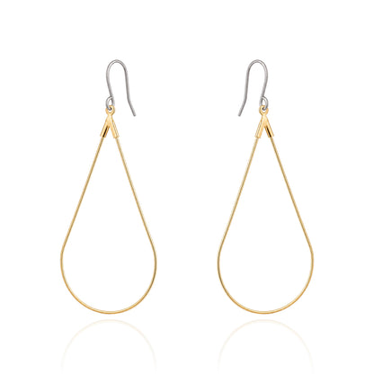 Tear Drop Hoop Earrings