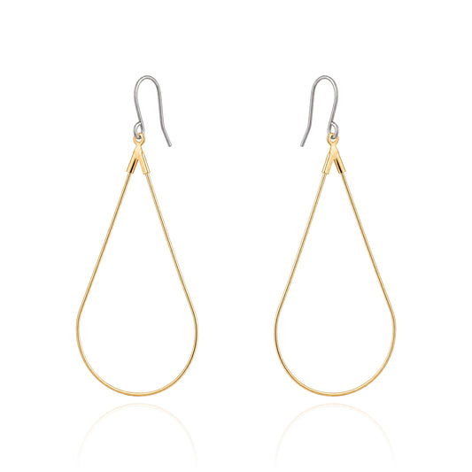 Tear Drop Hoop Earrings