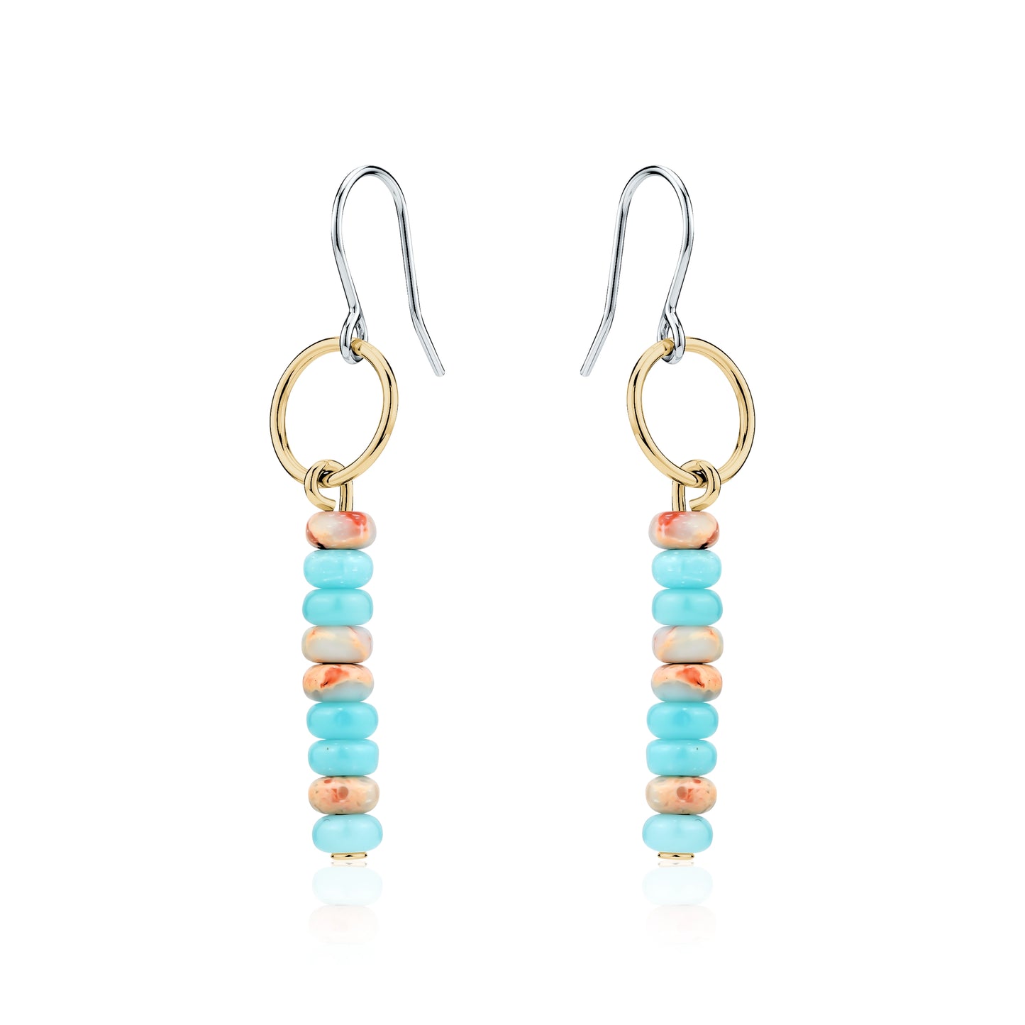 Bohemia Bead earrings with titanium hook on a white back ground