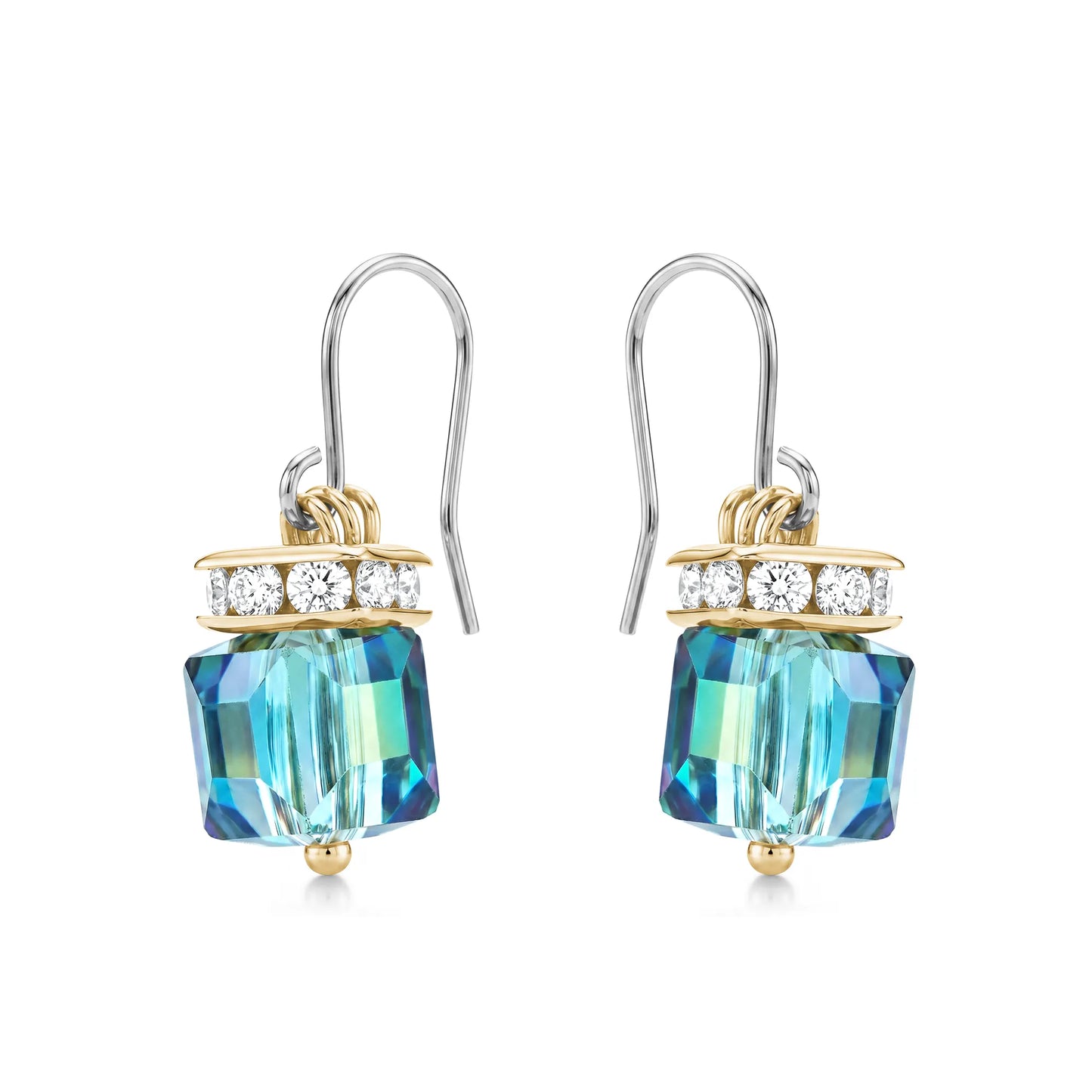 Crystal Prism No more itchy ears titanium earrings