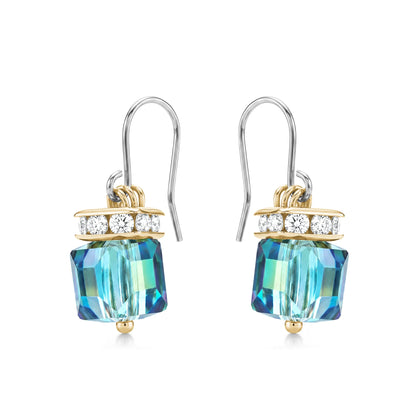 Crystal Prism No more itchy ears titanium earrings