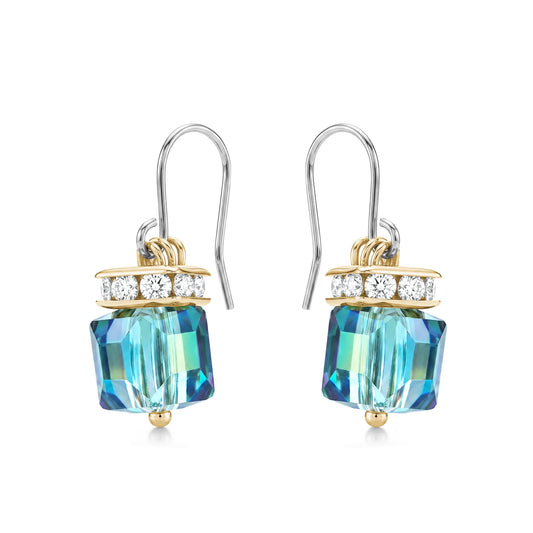 Crystal Prism No more itchy ears titanium earrings