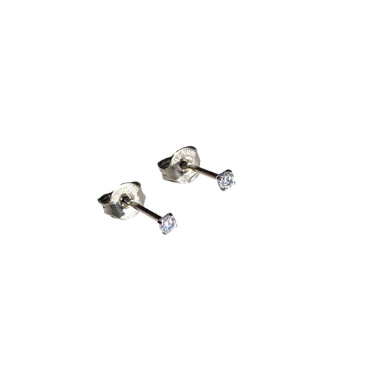 Diamond Gem Titanium Studs 2mm standard fit. These are very small gems .