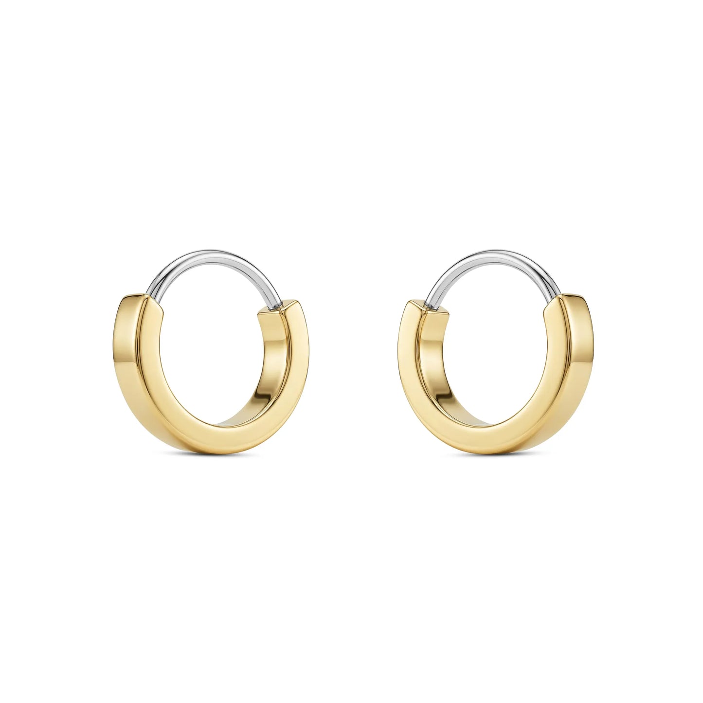 Petits anneaux en titane doré 8mm, 10mm