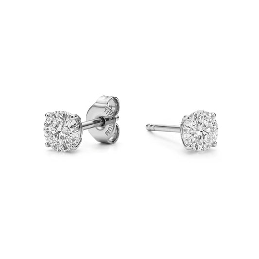 Diamond Gem Titanium Studs 5mm standard fit on a white background