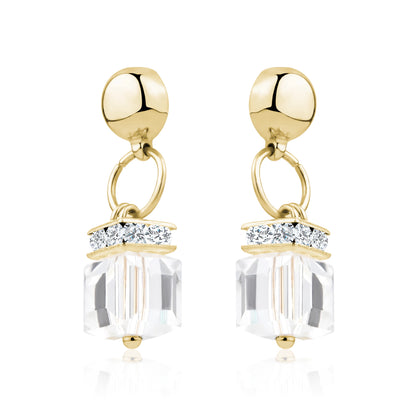 Crystal Clutch earrings. Magnetic titanium interchangeable earring system. Detachable earrings for a truly hypoallergenic jewellery on a white background