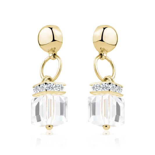 Crystal Clutch earrings. Magnetic titanium interchangeable earring system. Detachable earrings for a truly hypoallergenic jewellery on a white background