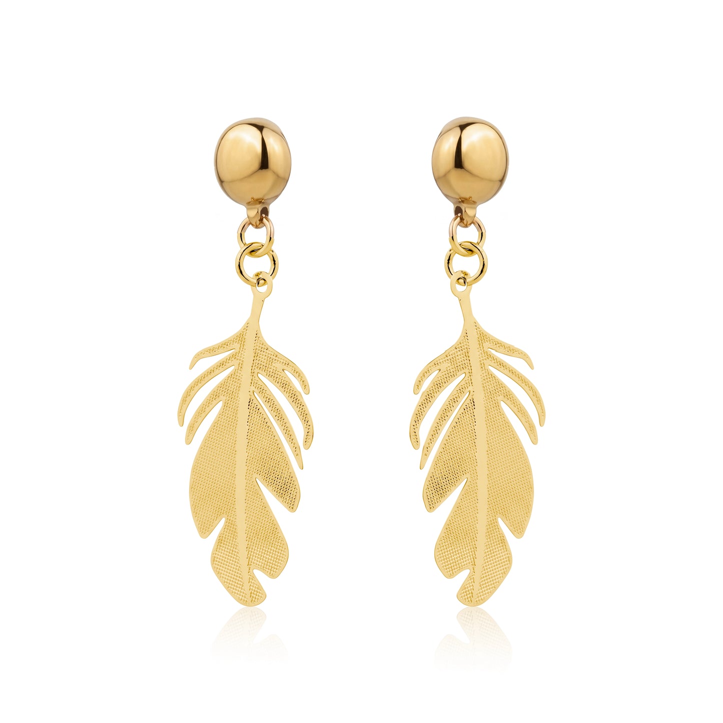 TI-GO Stylized monstera leaf earring. Detachable earrings for a truly hypoallergenic jewellery on a white background