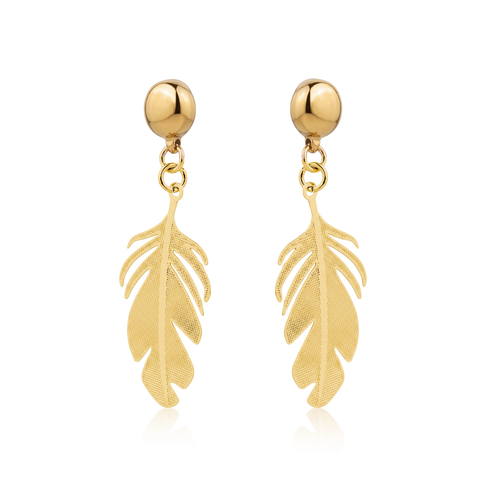 TI-GO Stylized monstera leaf earring. Detachable earrings for a truly hypoallergenic jewellery on a white background