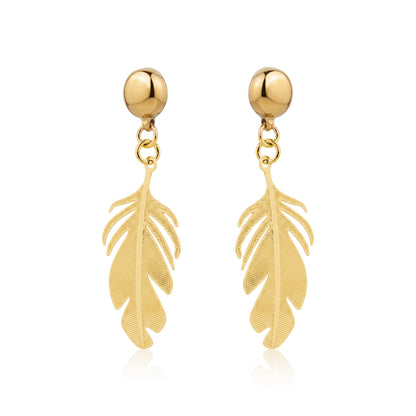 TI-GO Stylized monstera leaf earring. Detachable earrings for a truly hypoallergenic jewellery on a white background