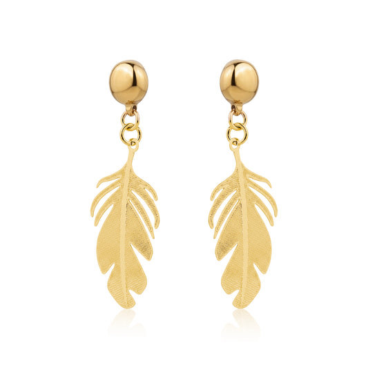 TI-GO Stylized monstera leaf earring. Detachable earrings for a truly hypoallergenic jewellery on a white background