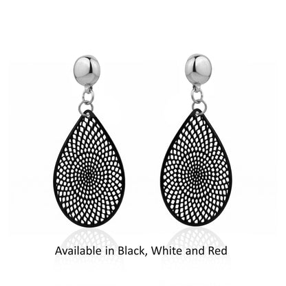Ti-Go Black/red/white Teardrop Earrings