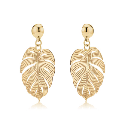 Magnetic Large Leaf Earrings. Detachable earrings for a truly hypoallergenic jewellery on a white background