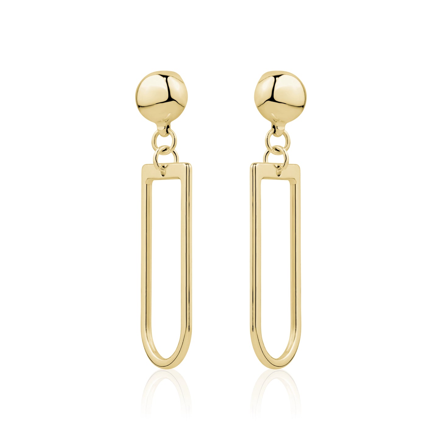 Titanium Square Hoop  interchangeable earring. Detachable earrings hypoallergenic on a white background