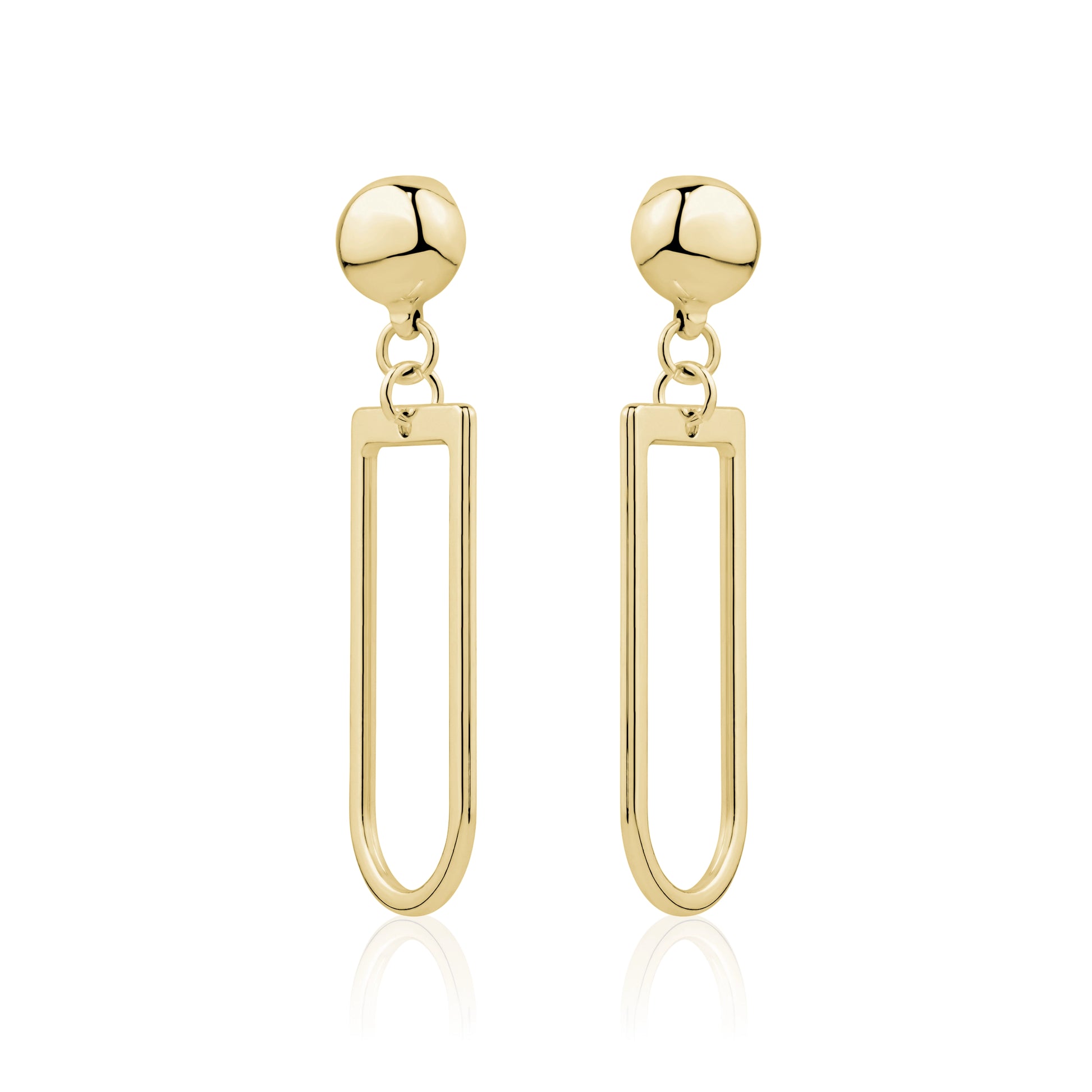 Titanium Square Hoop  interchangeable earring. Detachable earrings hypoallergenic on a white background