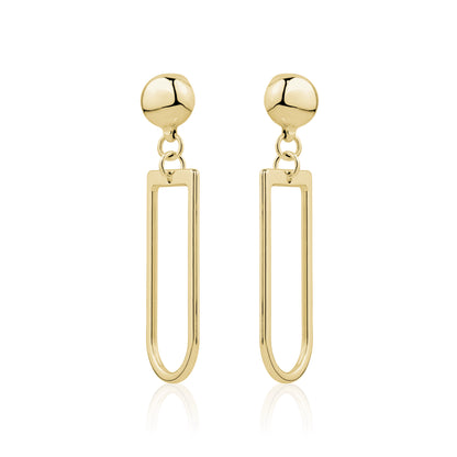 Titanium Square Hoop  interchangeable earring. Detachable earrings hypoallergenic on a white background