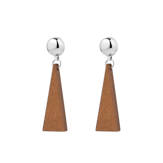 Ti-Go Wooden Triangle Earrings