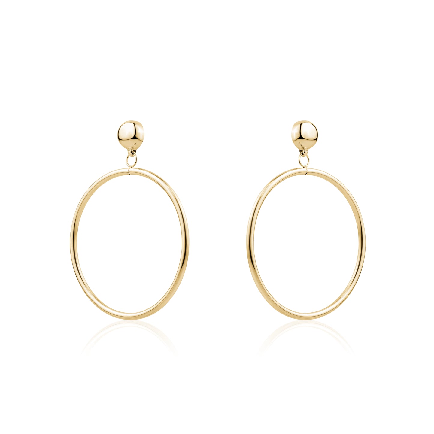 Gold 40mm hoops titanium interchangeable earring system Titanium is a hypoallergenic metal that is lightweight and durable perfect choice for those with sensitive ears.