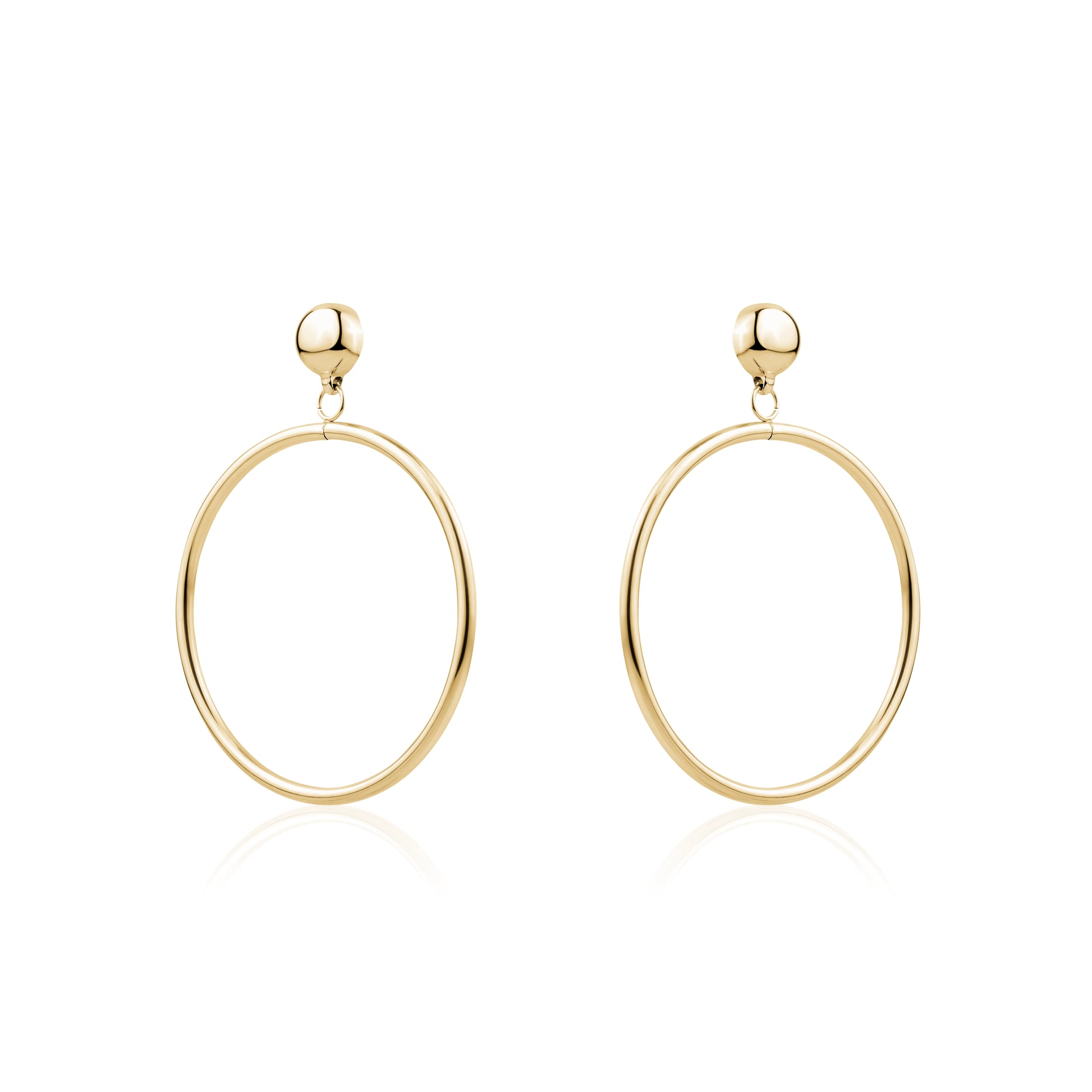 Gold 40mm hoops titanium interchangeable earring system Titanium is a hypoallergenic metal that is lightweight and durable perfect choice for those with sensitive ears.