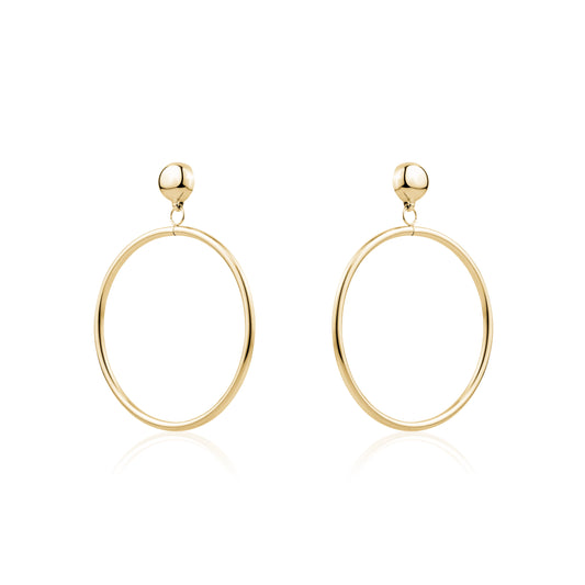 Gold 40mm hoops titanium interchangeable earring system Titanium is a hypoallergenic metal that is lightweight and durable perfect choice for those with sensitive ears.