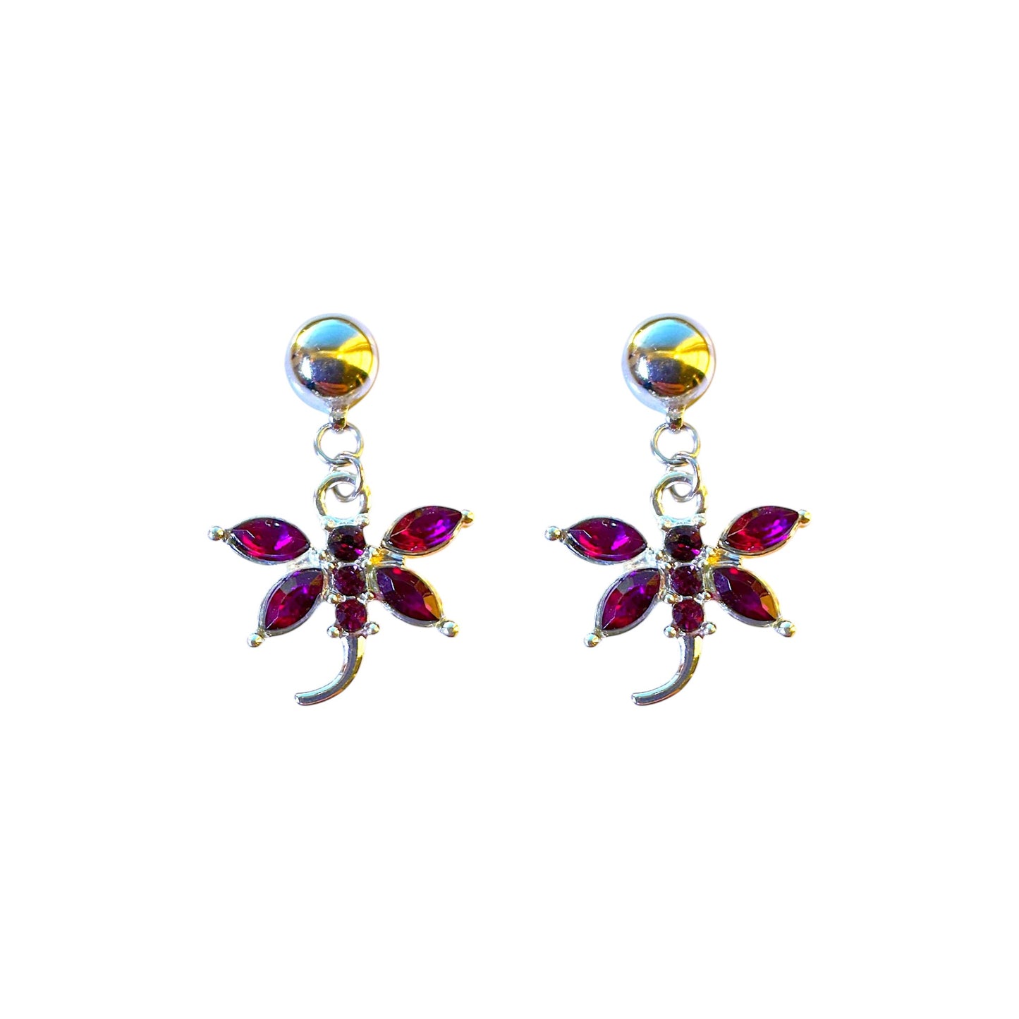 titanium interchangeable earring system on a white background