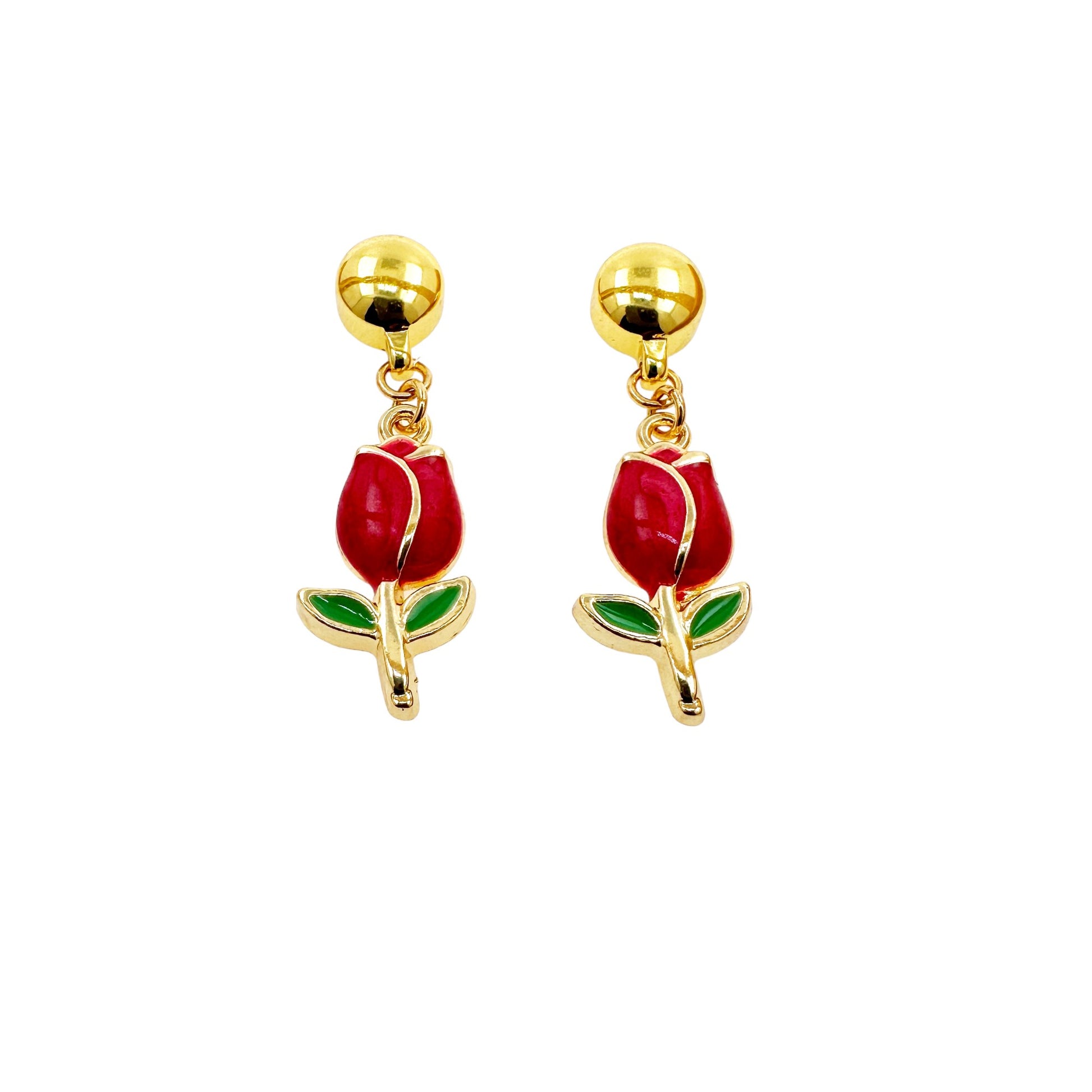 Ti-Go Tulip earrings. Detachable earrings for a truly hypoallergenic jewellery on a white background