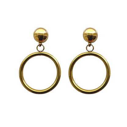  Hypoallergenic Gold 20mm hoops titanium interchangeable earring systemn