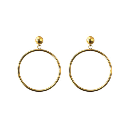 Gold 40mm hoops titanium interchangeable earring system Titanium is a hypoallergenic metal that is lightweight and durable perfect choice for those with sensitive ears.