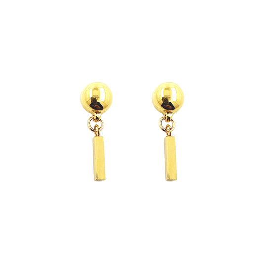 Interchangeable-magnetic-Mini-gold bar-earrings