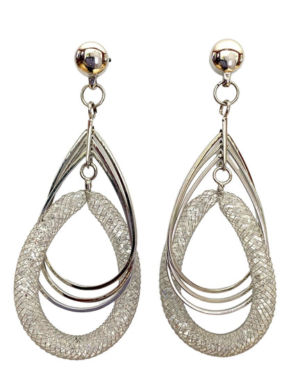 TI-GO Dewdrop Hoops earrings. Magnetic titanium interchangeable earring system. Detachable earrings for a truly hypoallergenic jewellery on a white background