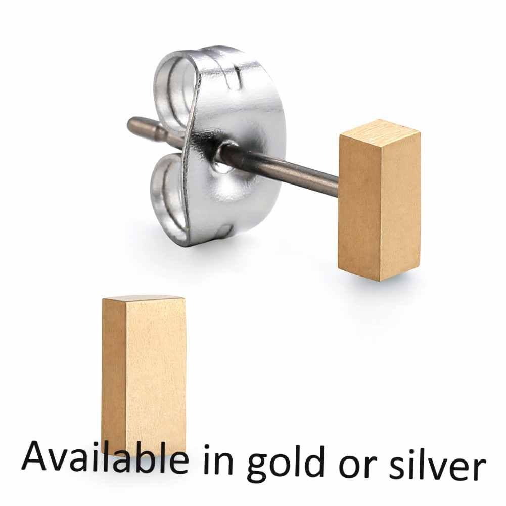 Mini Gold and Silver Bar Studs