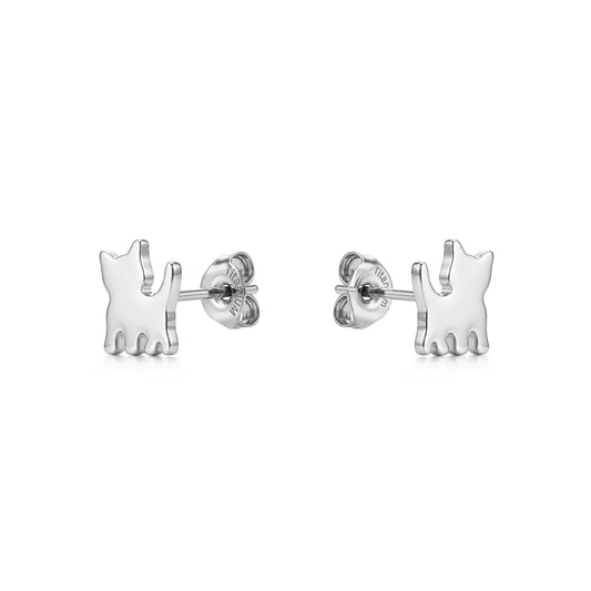 Dog studs solid titanium Feature a small and minimal design on a white background