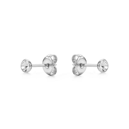 diamond gem titanium studs earrings on a white background