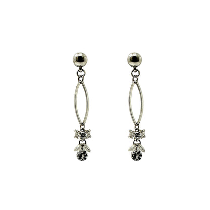 TI-GO Suspended diamond gems earring. Detachable earrings for a truly hypoallergenic jewellery on a white background