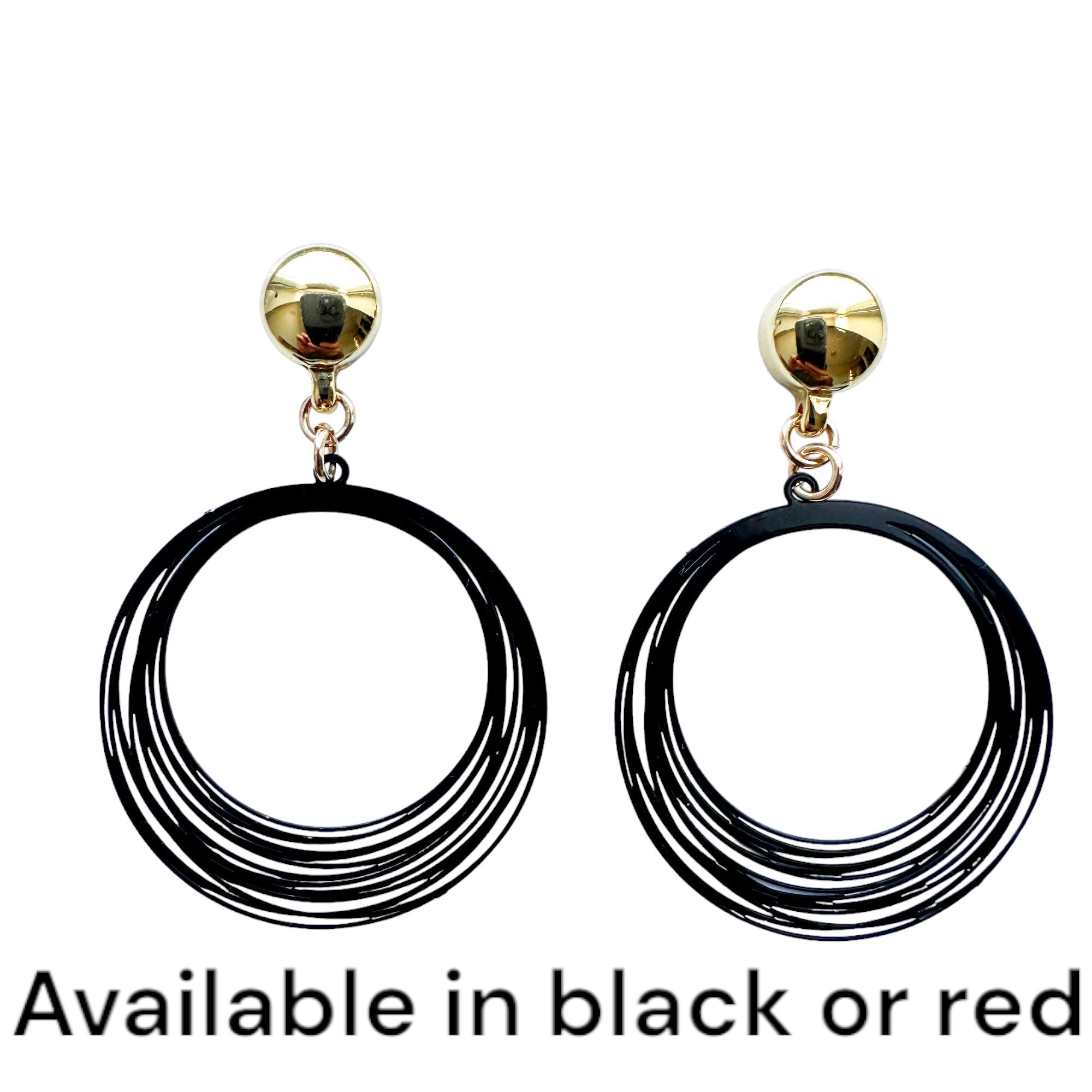 TI-GO Black / Red String Rings earring