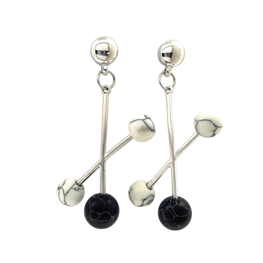 TI-GO Constellation earrings. Magnetic titanium interchangeable earring system. Detachable earrings for a truly hypoallergenic jewellery on a white background