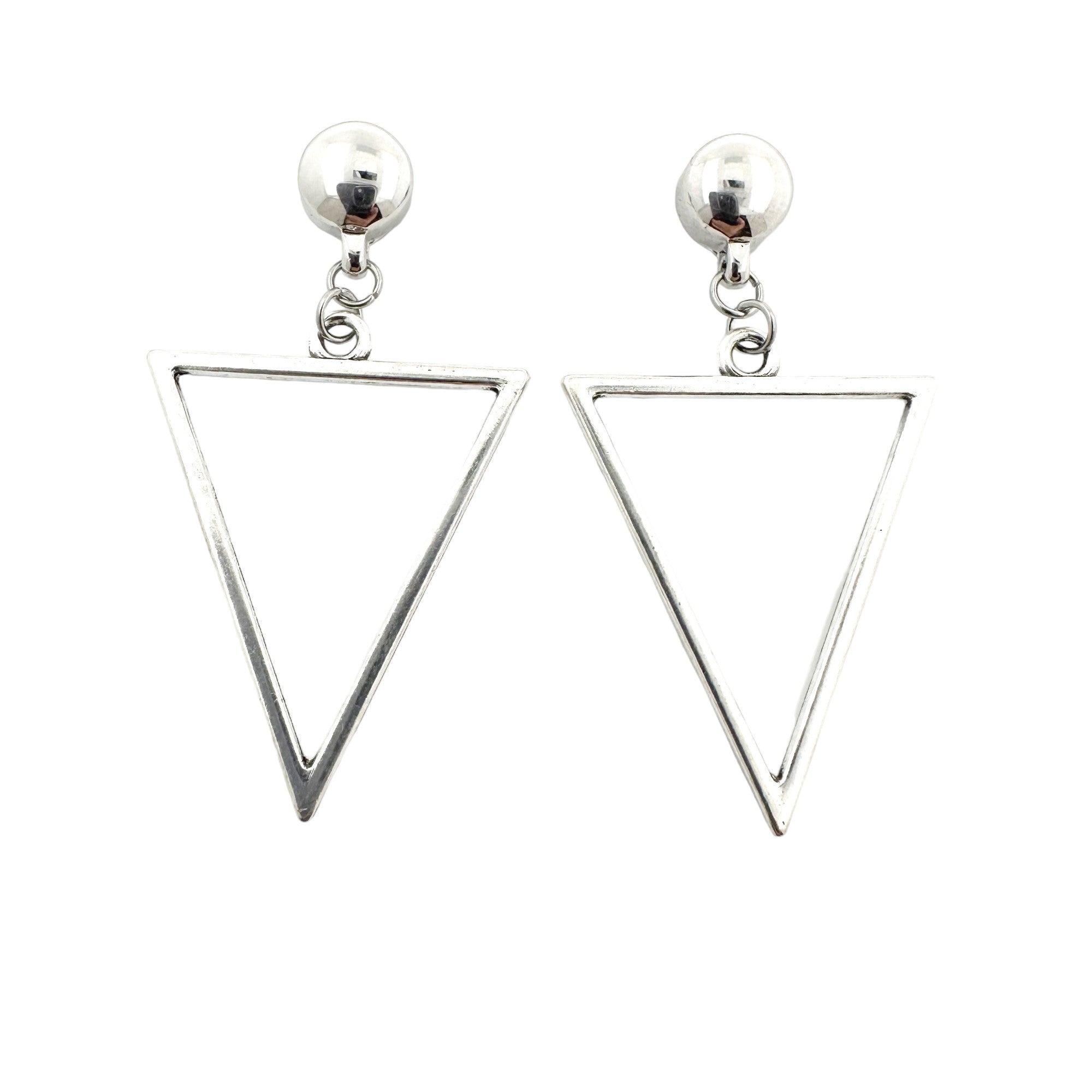 TI-GO Geometric Silver Triangle earrings