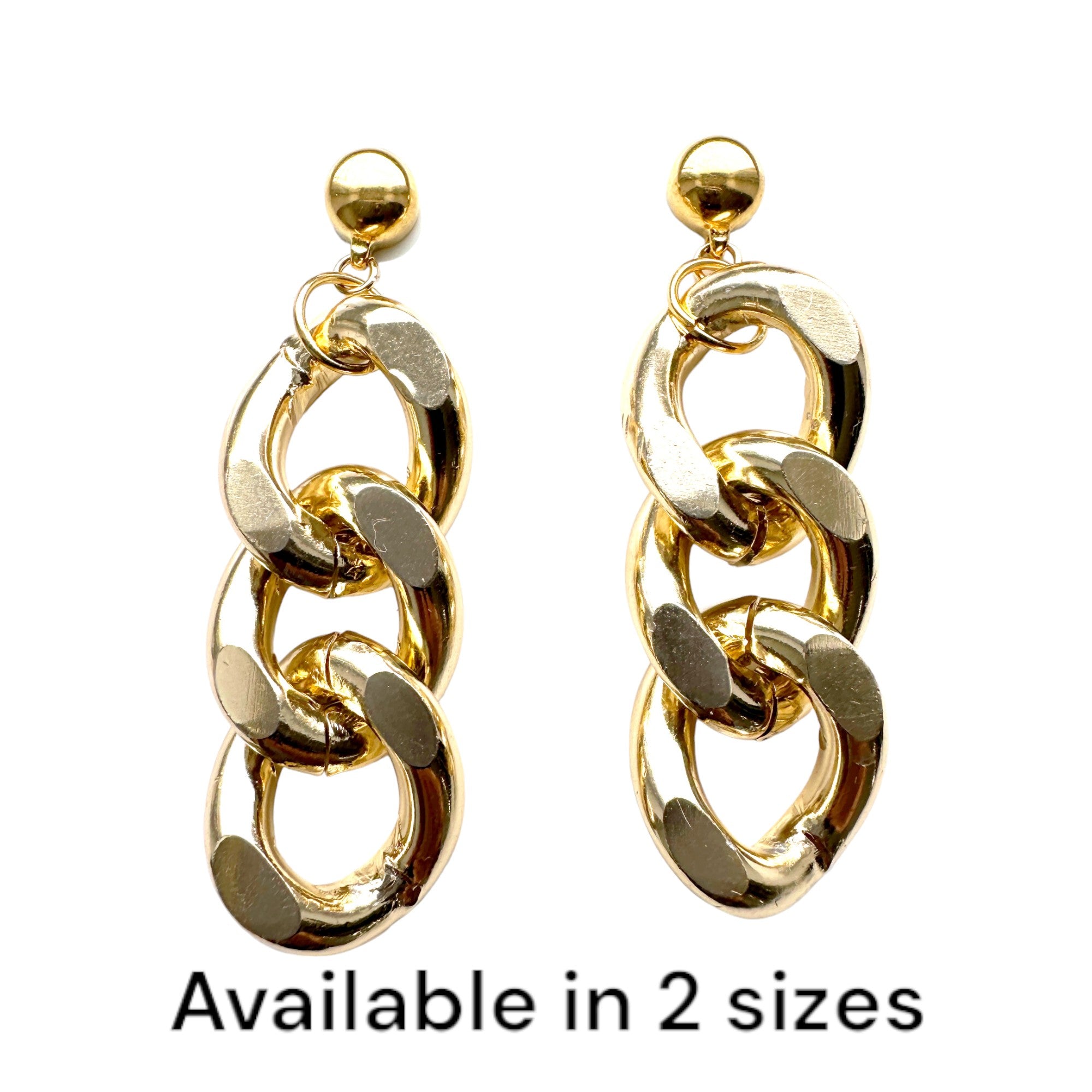 TI-GO Large gold chain earrings