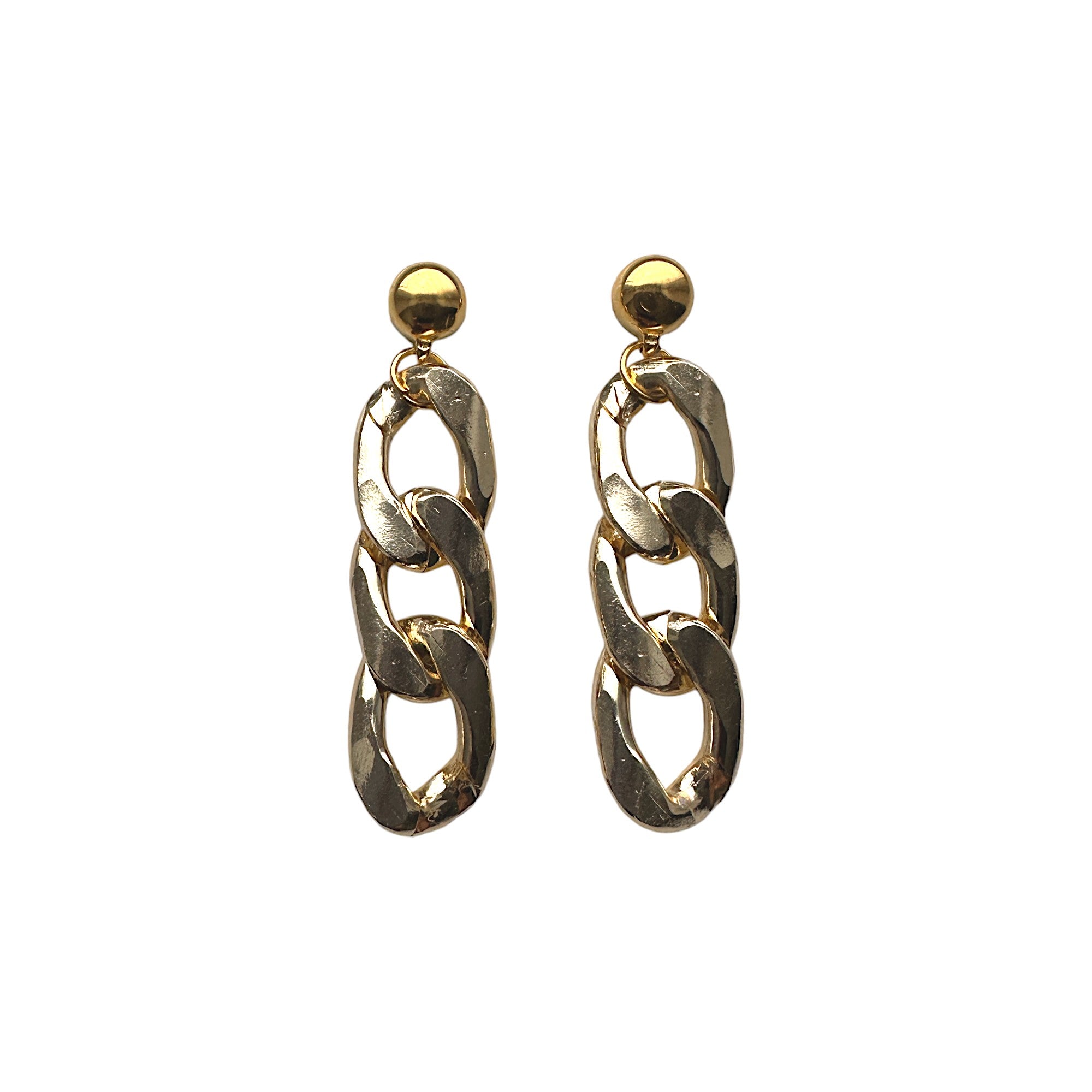TI-GO Large gold chain earrings