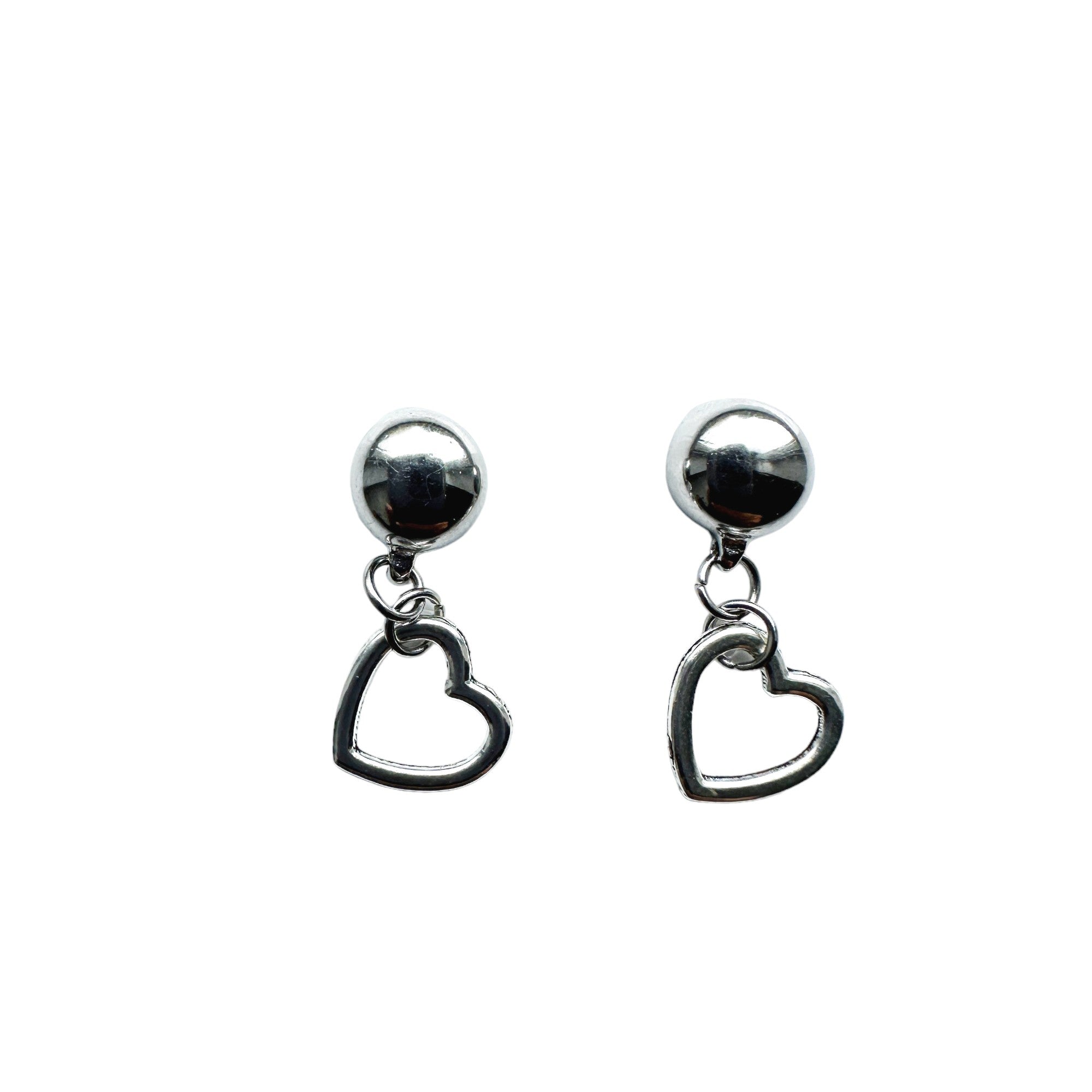 Ti-Go Mini silver heart earrings