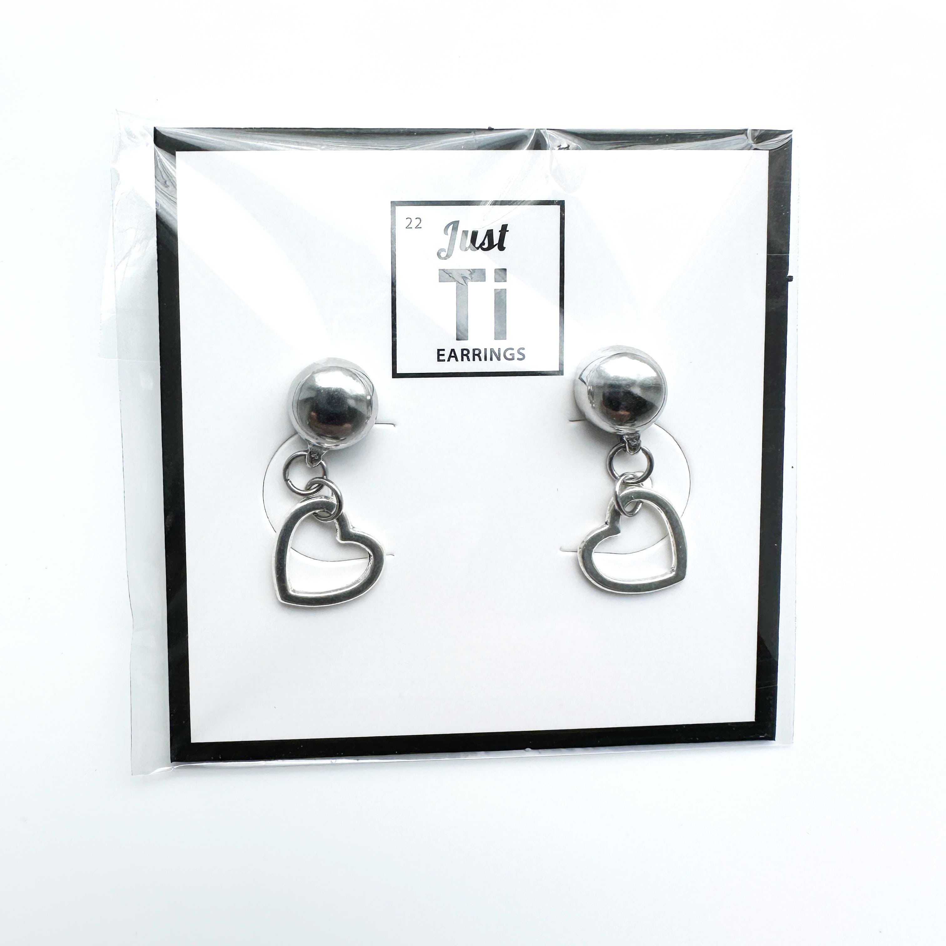 Ti-Go Mini silver heart earrings