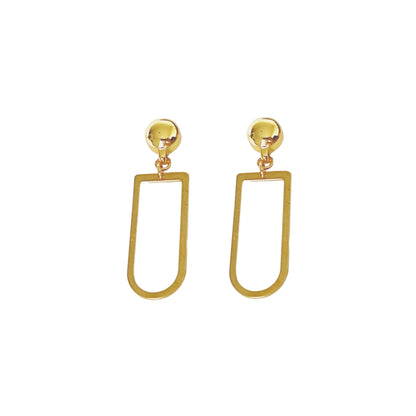 Interchangeable magnetic ti-go gold earring on an white background