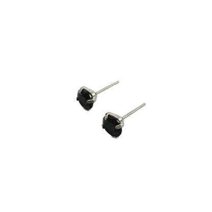 Black Gem Studs titanium with titanium 