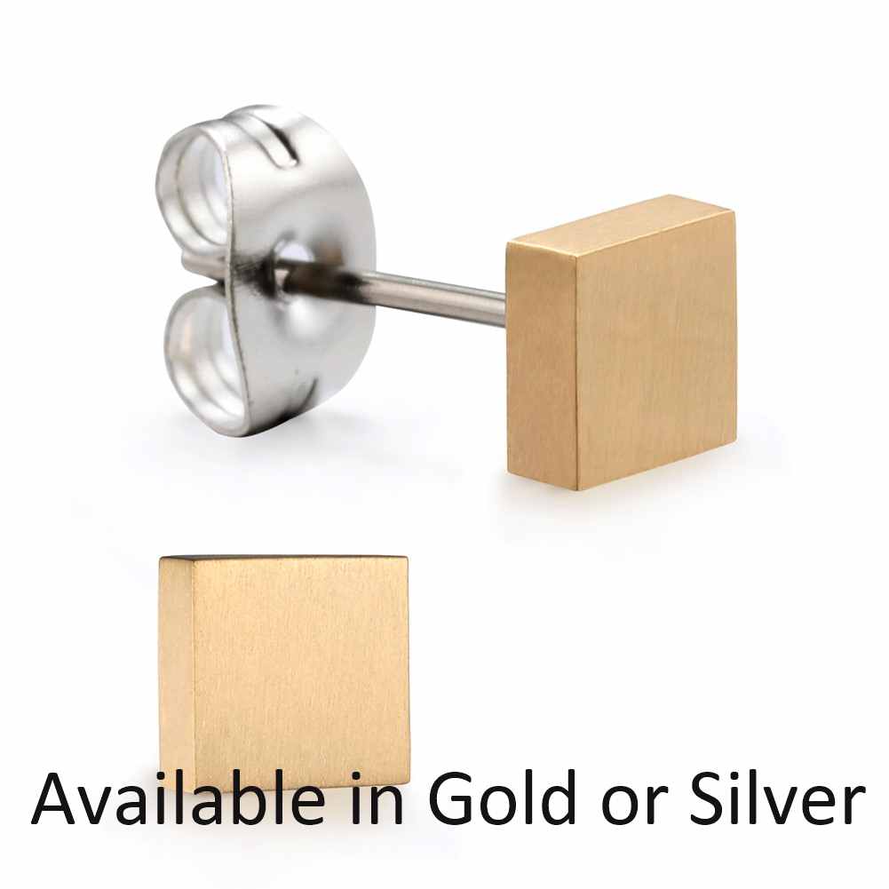 Mini Gold and Silver Square Studs